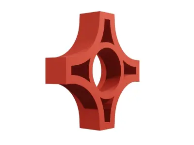 Brick Jaali Arch Open 3D model