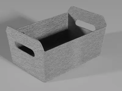Decorative fabric storage tote Free 3D model