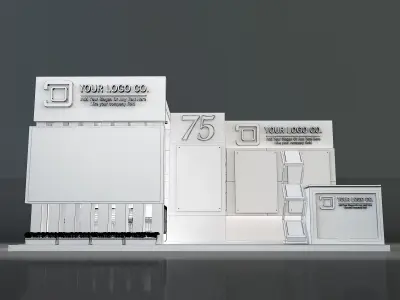 Booth Exhibition Stand a203 b noseg 3D model