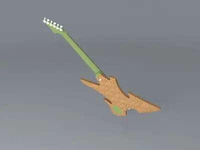 Radical Explorer designed guitar Free 3D model