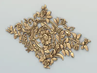 Round rosette 053 3D model