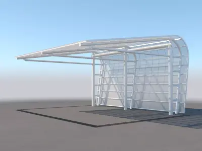 Carport Design With Steel Construction 3  3D model