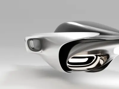 Space Racer Spaceship Low-poly 3D model