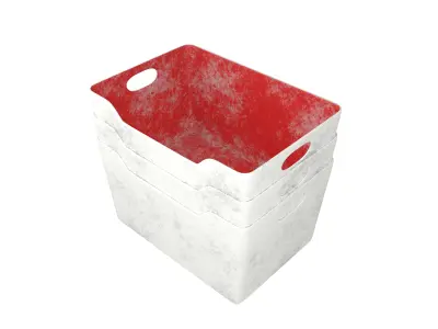 Stacked Variera Storage Box v2 004 Low-poly 3D model