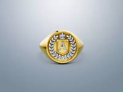 The Sovereign Signet Ring 3D print model