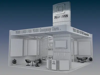 Booth Exhibition Stand a533c 3D model