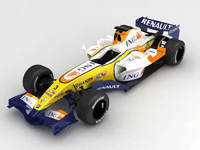 F1 2007 McLaren MP4-22 Ferrari F2007 ING Renault R27 3D model