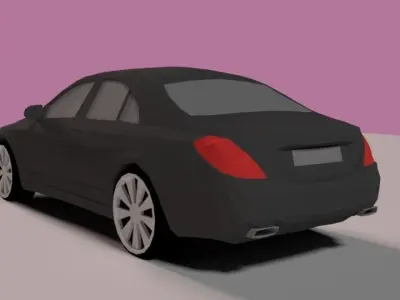 LowPoly Mercedes Benz S500 Free low-poly 3D model