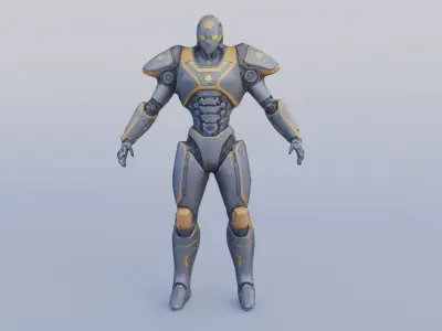 Robot  Character with Animation Free 3D model
