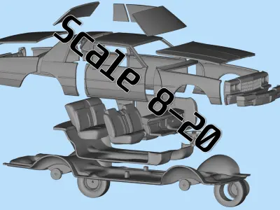 Third gen chevy Caprice Classic 2 Door stl model car parts 3D print model