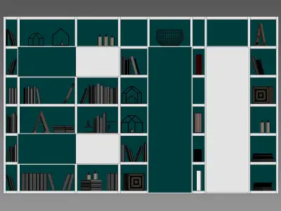 Wardrobe with decorative set 3D model