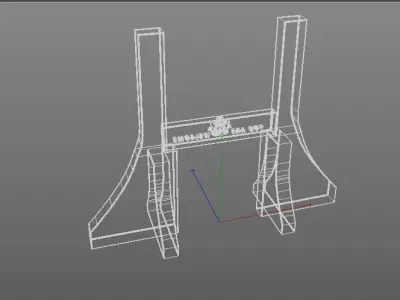 Capital Gate Low-poly 3D model