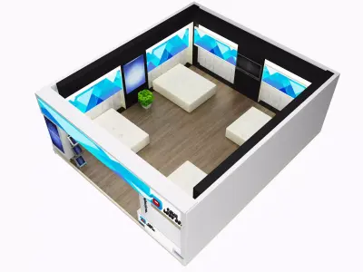 Booth Exhibition Stand a412d  3D model