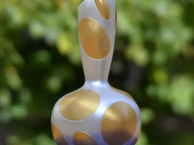Vase 7 gold and silver 3D print model
