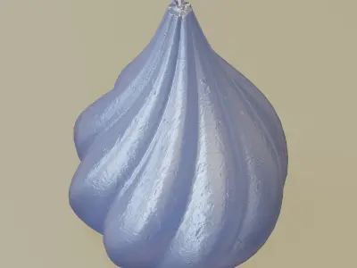  Twisted pear shaped candle  3D model