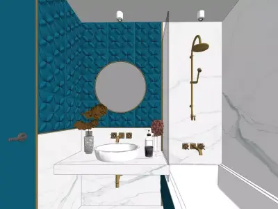 Modern light luxury toilet  modern light luxury 3D model