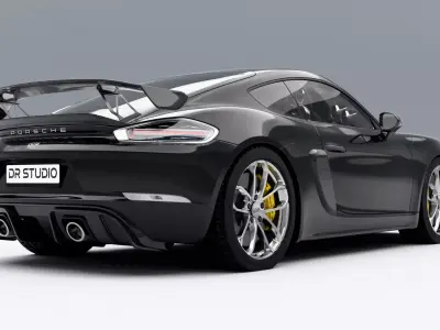 Porsche GT4 Low-poly 3D model