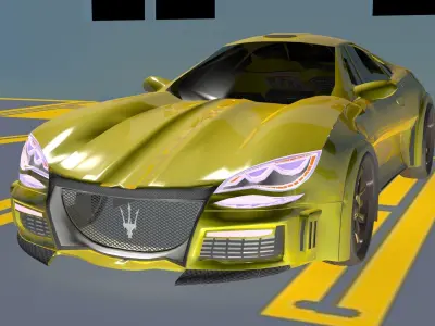 Maserati Molto Grande concept car design 3D model
