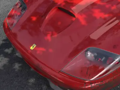 1996 Red Ferrari 550 Cinema 4D Octane Rendering 3D model