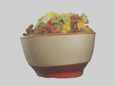 Burrito bowl model 3D model