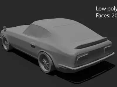 Datsun 240z or Nissan Fairlady Z  Low-poly 3D model