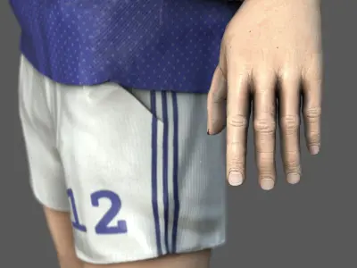 Soccer player Low-poly 3D model purchase