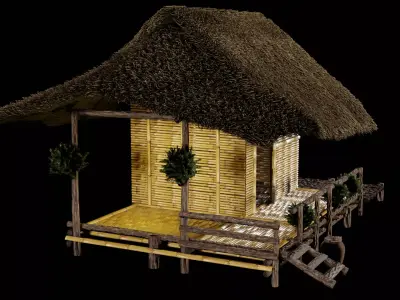 Thai hut 3d model Free 3D model