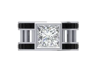 Princess Art Deco Ring 3D print model