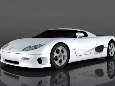 Koenigsegg CC8S Low-poly 3D model