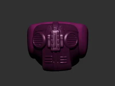 helmet high poly sculpt 3d printable  3D model 16