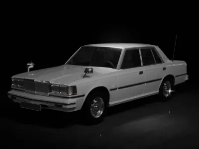 Toyota Crown 1979 Rigged 3D model