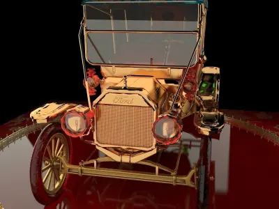 Antique car 3D model