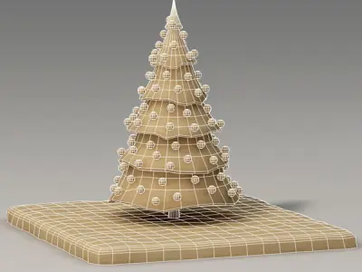 Toon snow tree 3D model