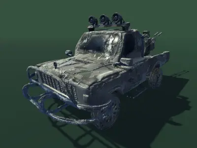 Modern SUV Low-poly 3D model