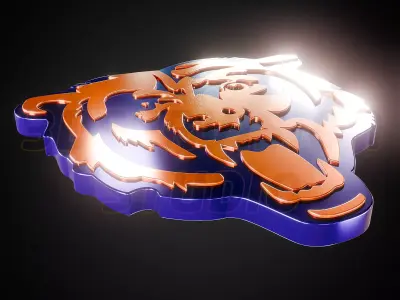 Chicago Bears logo - Cinematic - 3D print 3D model
