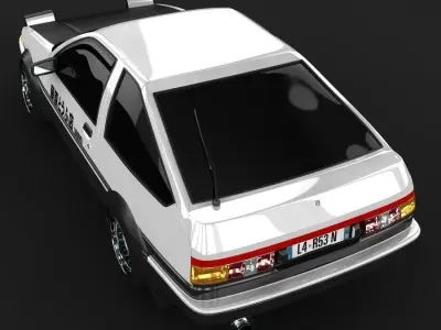 Toyota AE 86 initialD 3D model