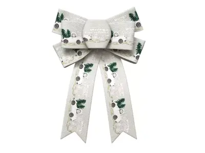Christmas Bow Ribbon 15 Low-poly 3D model