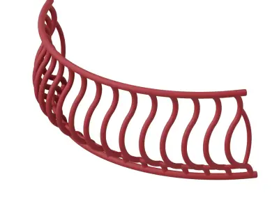 Plastic Exquisite Balcony Rail Toy 3D model