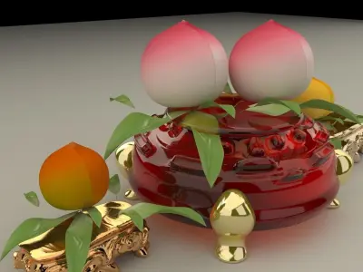 Chinese peach 3D model