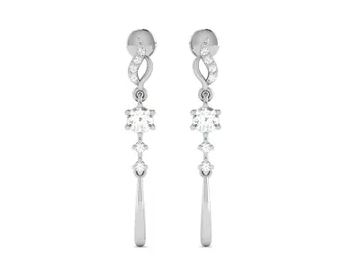 Women Earring 3dm STL OBJ FBX Render Details 3D print model