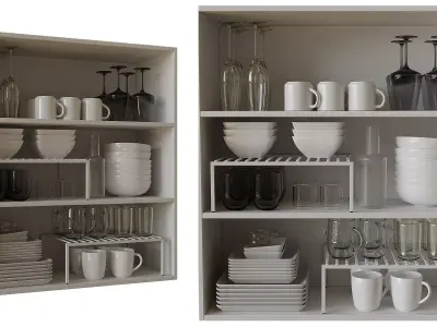 Set Of Dishes 4 3D model