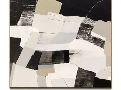 Plaster two square photo frames 51 Low-poly 3D model