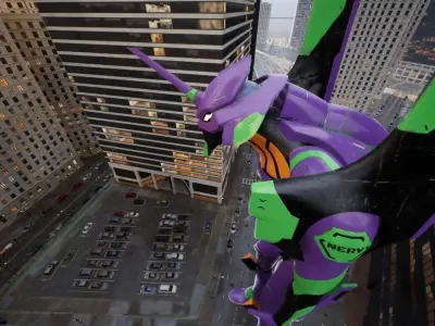 EVA-01 Low-poly 3D model