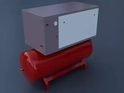 CLARKE LOW NOISE PISTON AIR COMPRESSOR-SHORT 3D model