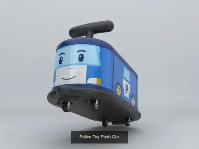 Kids Toy Push Car Collection 3D Model Pack