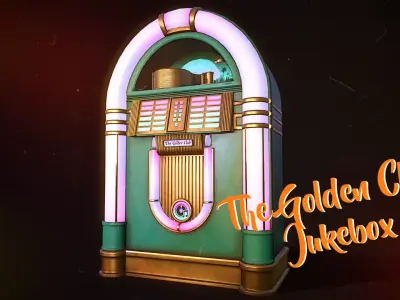 Jukebox retro Low-poly 3D model