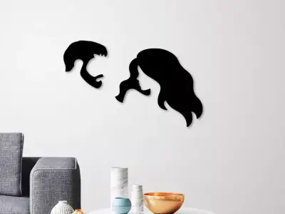 MAN AND WOMAN WALL DECORATION 3D print model