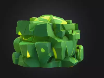 Emerald Core Low-poly 3D model