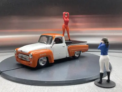 adjustable slot car chassis 3D print model