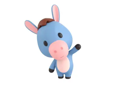 Character148 Rigged Donkey 3D model